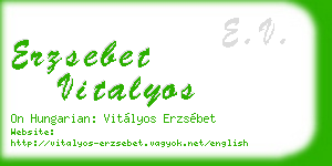 erzsebet vitalyos business card