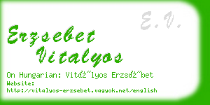 erzsebet vitalyos business card